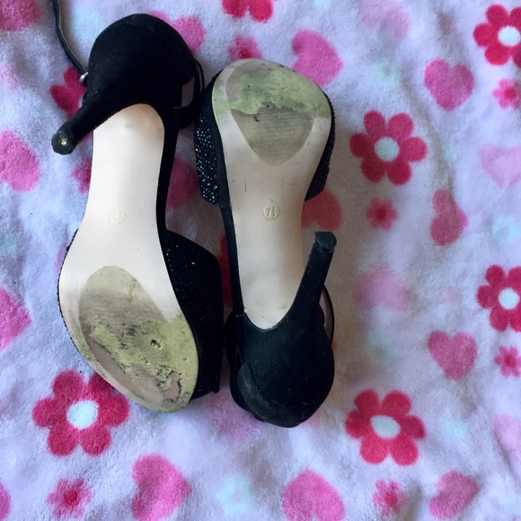 Woman elegant strapped high heel Black shoes 7.5 - Picture 8 of 8